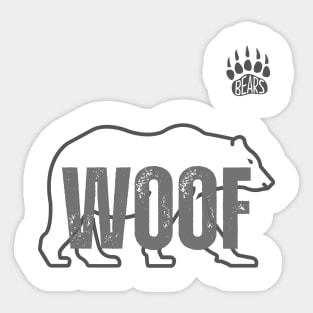 Woof Bear Sticker